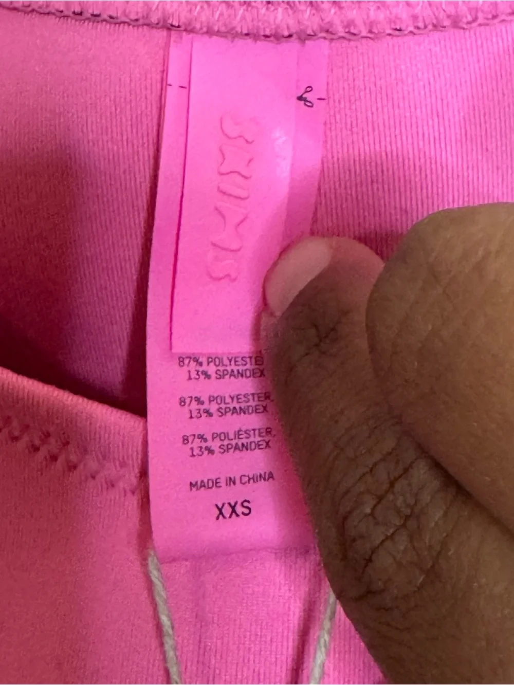 NWT SKIMS Size XXS Sport Swim High Neck Top - Taffy Pink
